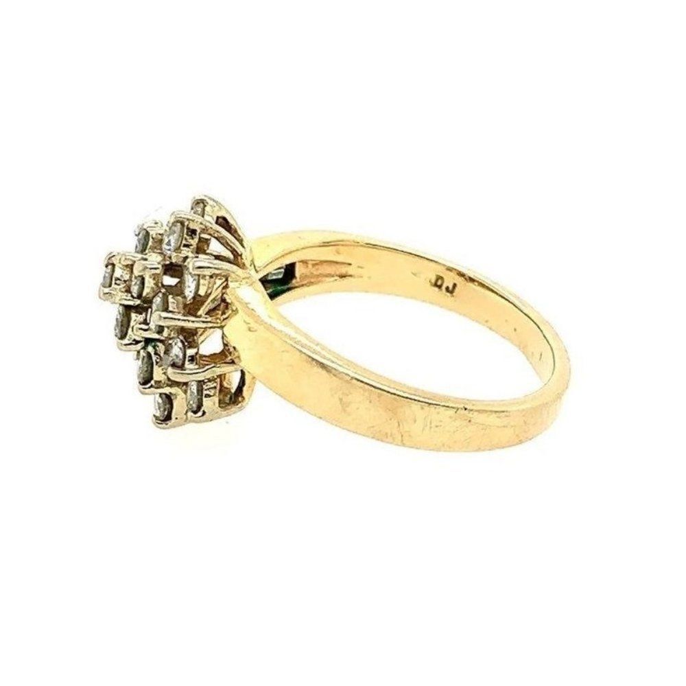14k Diamond Cluster Ring - Picture 10 of 15